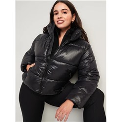 Water-Resistant Frost Free Short Puffer Jacket for Women