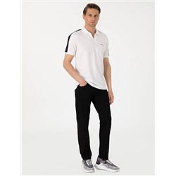 Siyah Kol Detaylı Slim Fit Polo Yaka Tişört