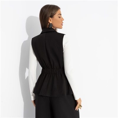 Жилет приталенный, Летнее наслаждение (черный)