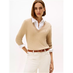 Viscose-Blend V-Neck Sweater