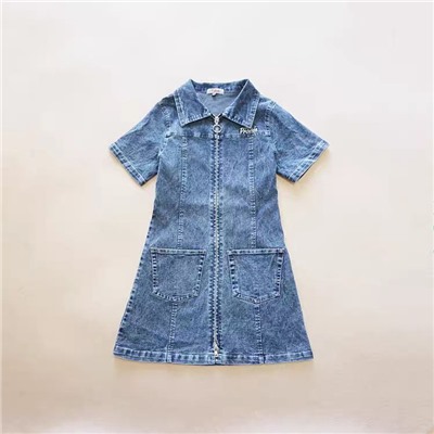 Джинсовое платье на молнии   Японский бренд Материал: хлопок 75%, полиэстер 25%