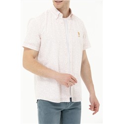 Erkek Camel Kısa Kollu Gömlek