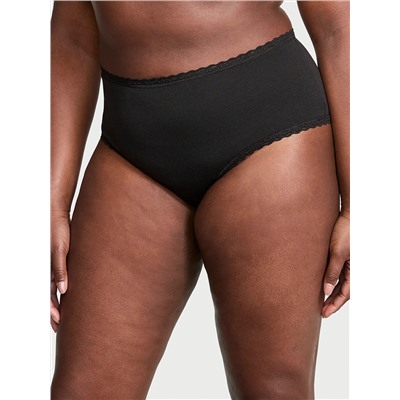 The Lacie Cotton Lace-Waist Cheeky Panty