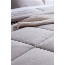 Bobigny Çift Kişilik Pamuklu SuperSoft Comforter Set - Gri
