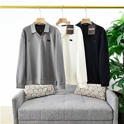 Мужское поло с длинным рукавом с флисом внутри   Zegn*a