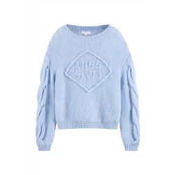 Jersey de lana y mohair Celeste