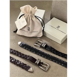 Эксклюзивный, модный плетеный ремень  Brunell*o Cucinell*i