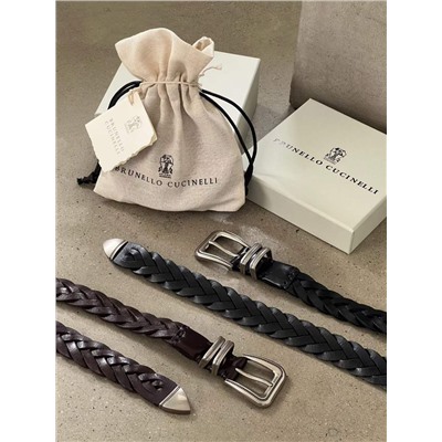Эксклюзивный, модный плетеный ремень  Brunell*o Cucinell*i