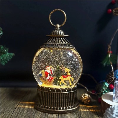 Светильник в виде необычного снежного шара