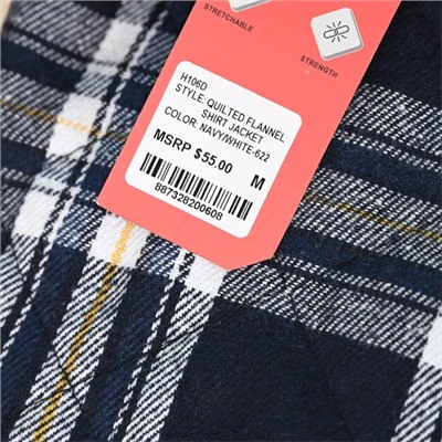 Мужская стеганая хлопковая теплая свободная повседневная рубашка