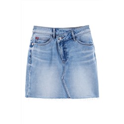 Minifalda de talle alto Azul marino