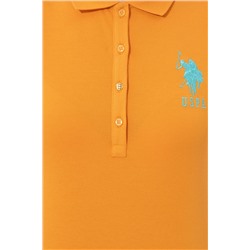 Kadın Sarı Basic Polo Yaka Tişört