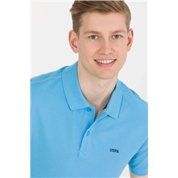 Erkek Turkuaz Basic Polo Yaka Tişört