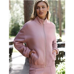 Бомбер на молнии из футера трехнитки с начесом