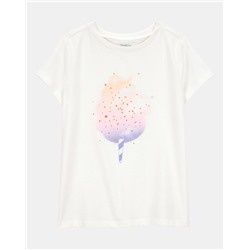 Kid Cotton Candy Short-Sleeve Graphic Tee - Ivory