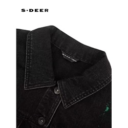 Женская джинсовая куртка с принтом в виде граффити