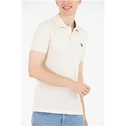 Erkek Krem Basic Polo Yaka Tişört