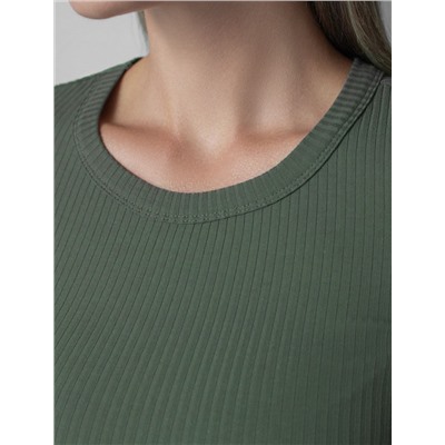 Футболка из трикотажа в широкий рубчик