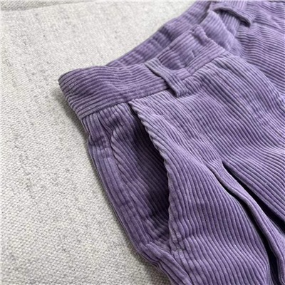 Женские вельветовые брюки  Ba&S*h красивого нежного цвета, широкой свободный крой