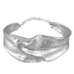 Браслет Дюна (покрытие матовый родий), Есть комплект