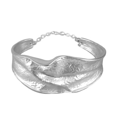 Браслет Дюна (покрытие матовый родий), Есть комплект