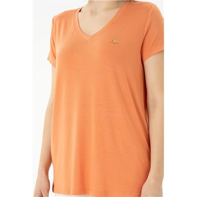 Kadın Kiremit Basic Tişört