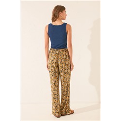 Pantalón largo estampado flores