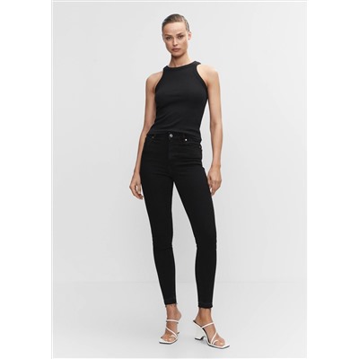 Jeans skinny tiro alto