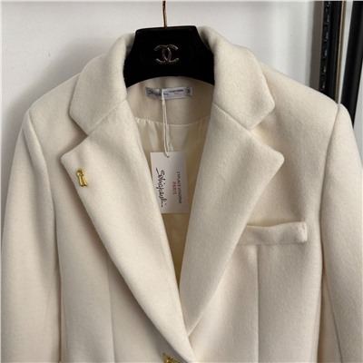 Ох какой интересный женский пиджак  Schiaparell*i  со стильной золотистой металлической застежкой