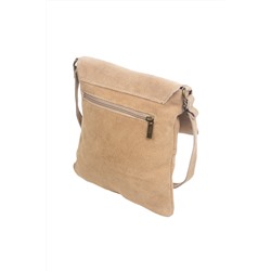 Bandolera de nobuk Crema y dorado