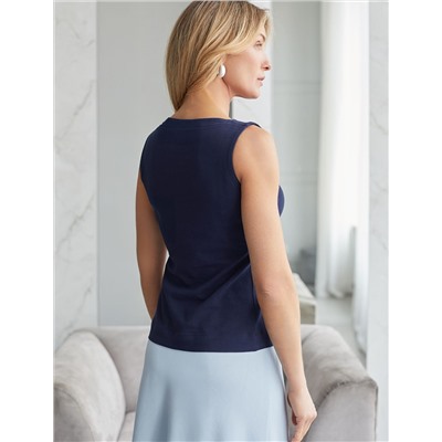 Топ из премиального хлопка с эластаном