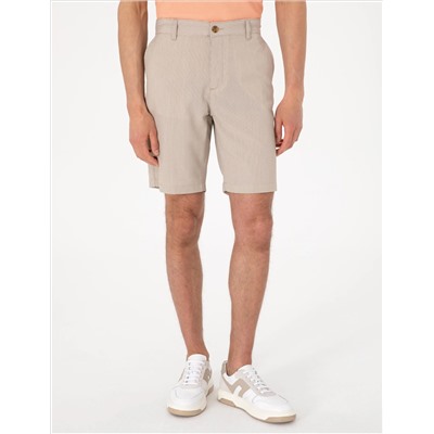 Vizon Slim Fit Gofre Dokuma Şort