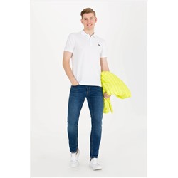 Erkek Beyaz Basic Polo Yaka Tişört