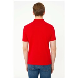 Erkek Kırmızı Basic Polo Yaka Tişört