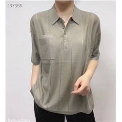 Вязаное поло с коротким рукавом (5 цветов) Макс Мар*а