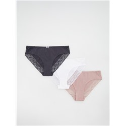 3er-Pack Baumwollpantys