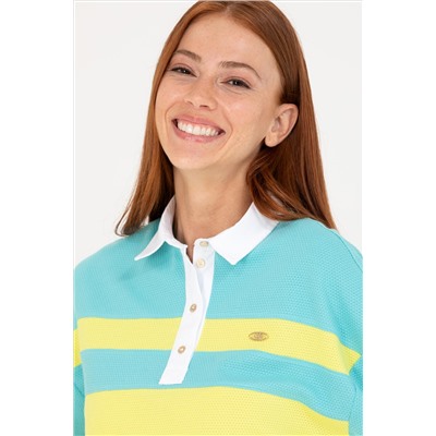 Kadın Mint Polo Yaka Tişört