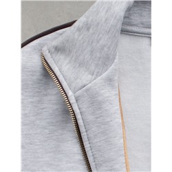 Бомбер среднего объема из эластичного футера трехнитики c начесом