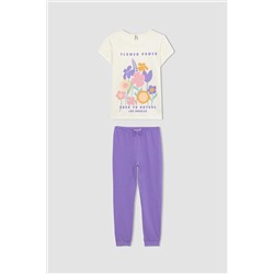 Defacto Kız Çocuk Baskılı Kısa Kollu Pijama Takım Z6526A623SM