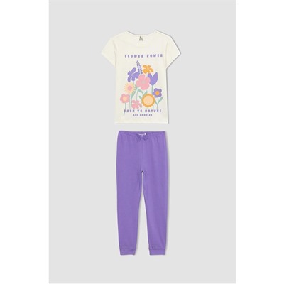 Defacto Kız Çocuk Baskılı Kısa Kollu Pijama Takım Z6526A623SM