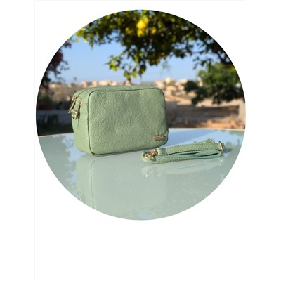 Итальянская сумка из натуральной кожи от AB.ZAPATOS Pelle 21-20 (370) MENTA