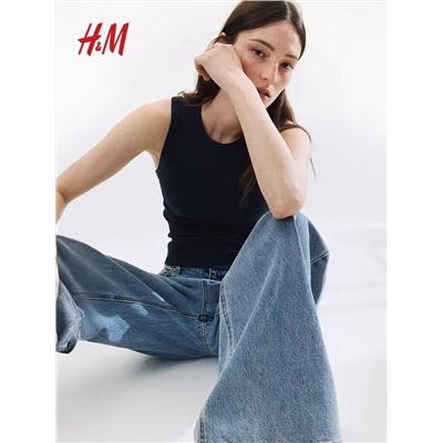 Базовая майка в рубчик 17 цветов Н*М