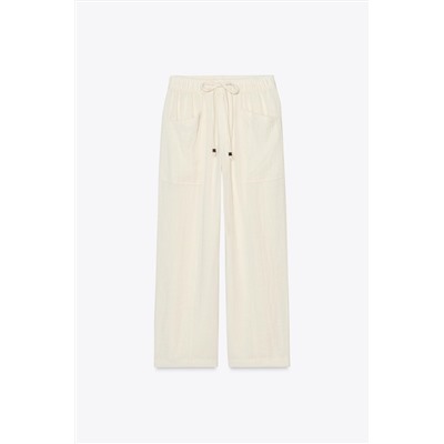 RUSTIC TROUSERS WITH ELASTIC WAIST