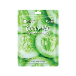 Увлажняющая и питательная 3D маска для лица Moods Огуречная 38 мл / Moods Cucumber Moist And Nourishing 3D Facial Mask 38 ml