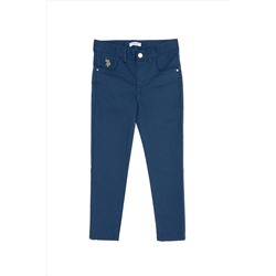 Kız Çocuk İndigo Kanvas Pantolon