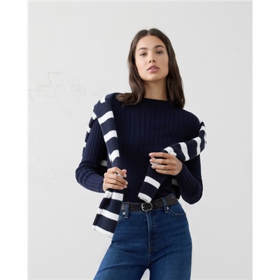 Merino Wool Ribbed Sweater