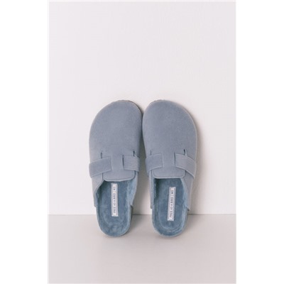 Zapatillas casa tipo zueco azul