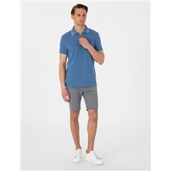 Koyu Mavi Slim Fit Polo Yaka Tişört