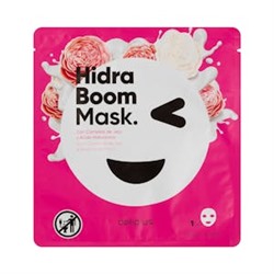 Маска для лица Deliplus Hydra Boom Mask с экстрактом камелии с острова Чеджу и гиалуроновой кислотой.