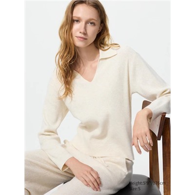 Washable Knit Polo Jumper